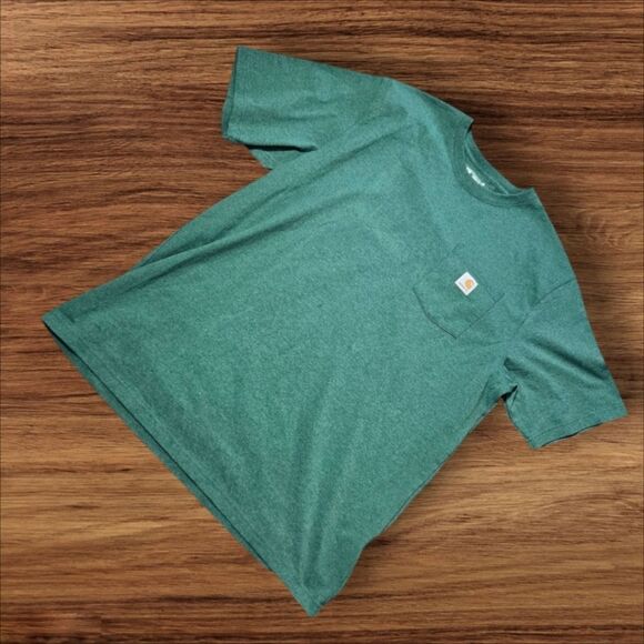 Carhartt Loose Fit Green Tee  Shirt Tall - Picture 1 of 4